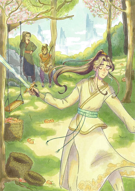 Proyecto personal de ilustración editorial, acuarelas digitales